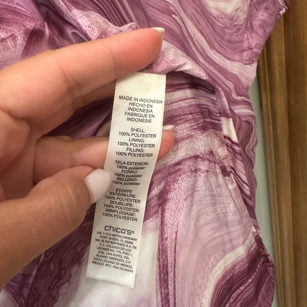 Chico's Women's Purple Quilted Vest - Picture 4 of 6
